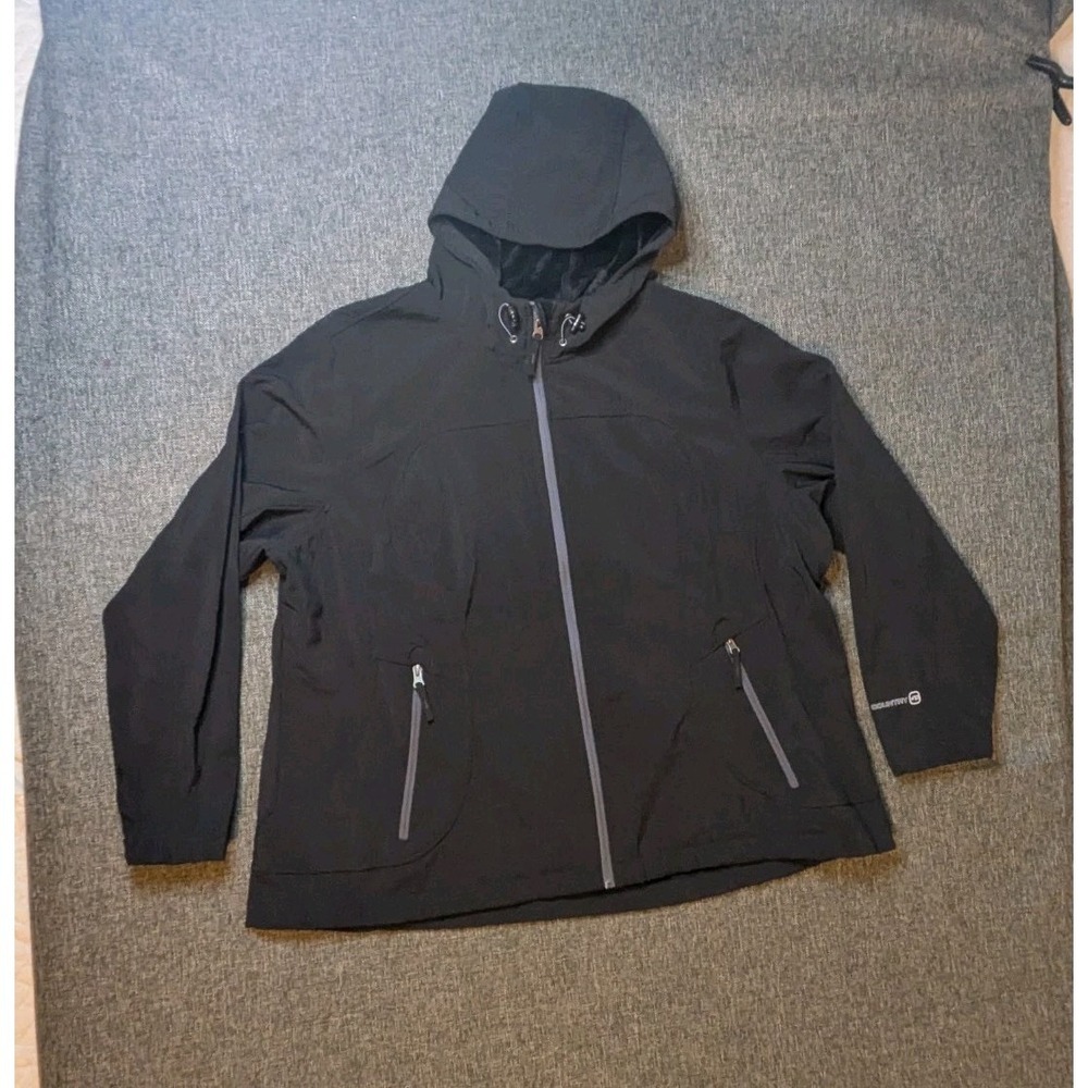 Free Country Jacket Women's Full Zip Super Soft Lined Heavy Duty Coat‎ 2X Black